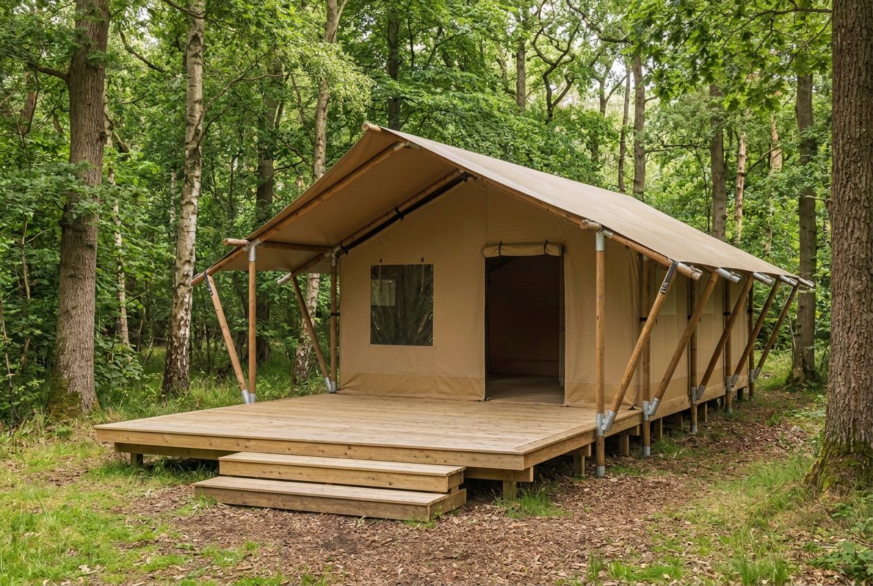 Namiot Glamping — wizualizacja